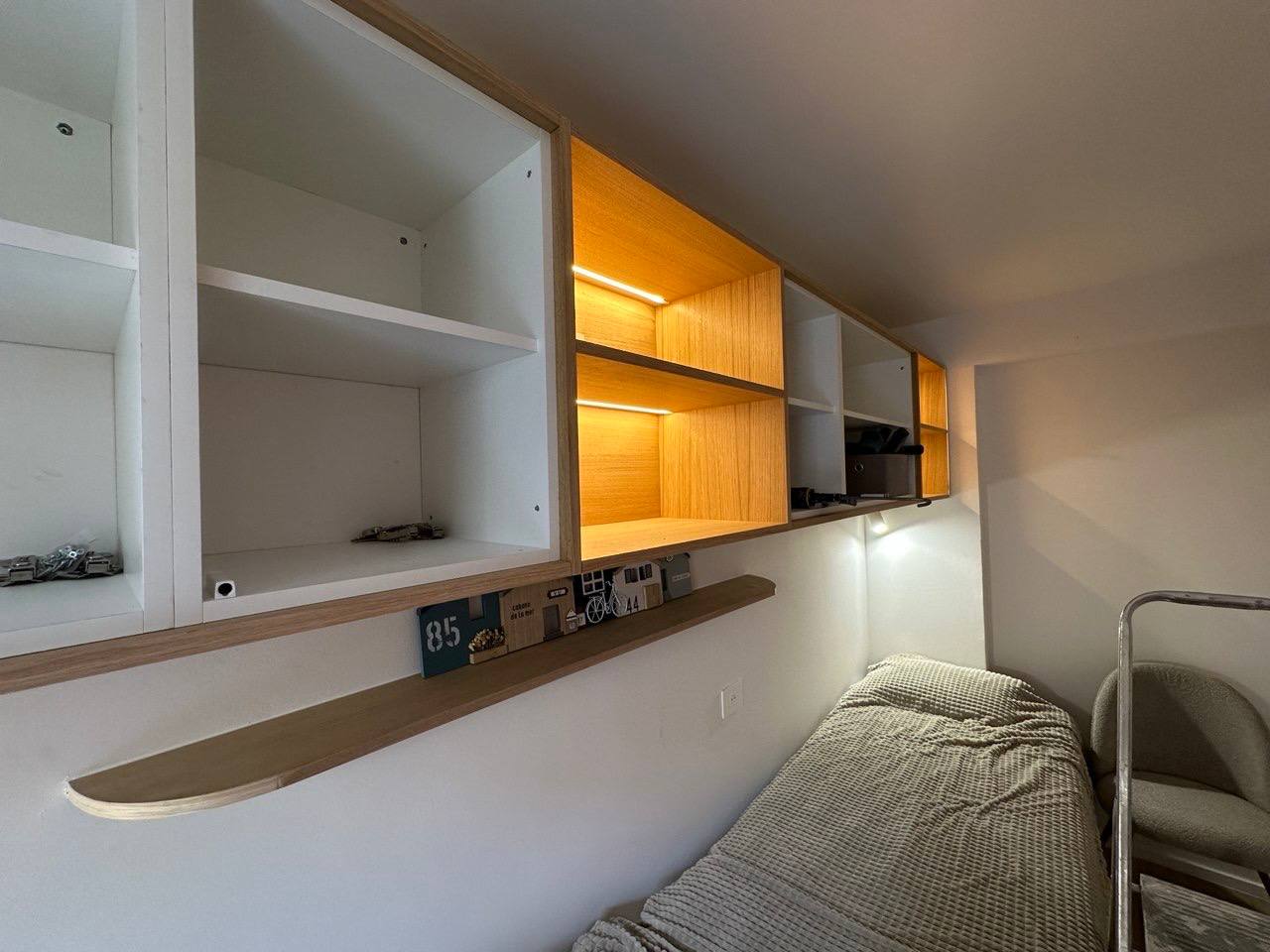 Custom cabinetry with lighting