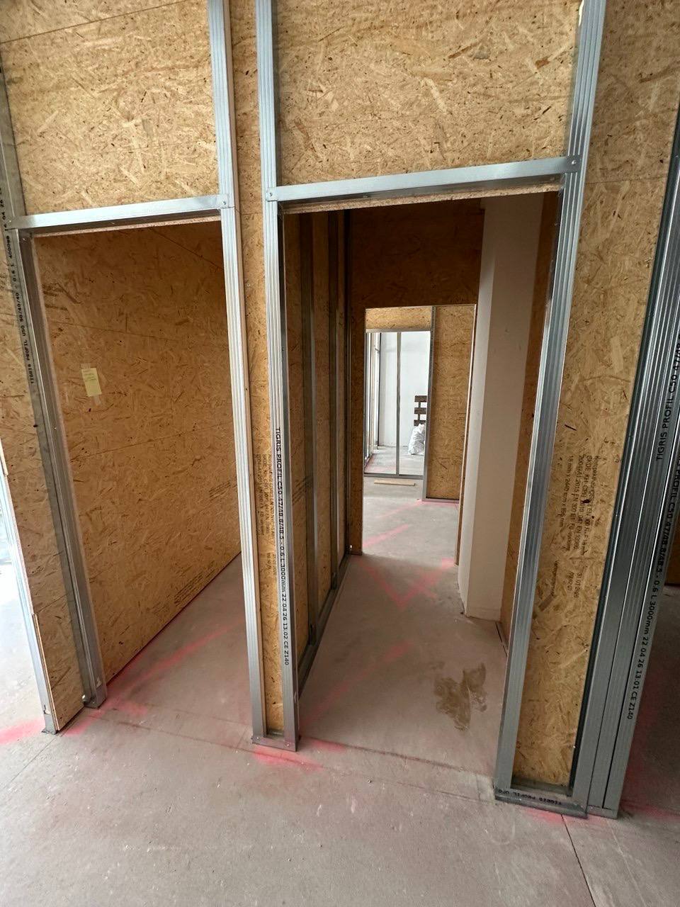Metal stud partition framing